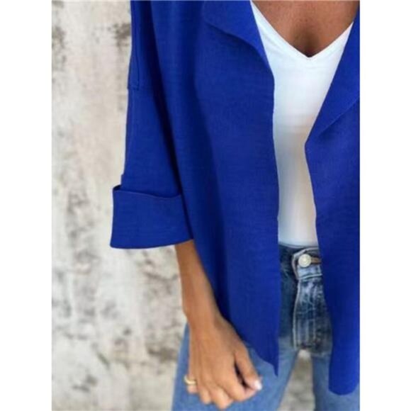 Full Size Open Front 3/4 Sleeve Casual Cardigan Plus Size - Picture 13 of 16